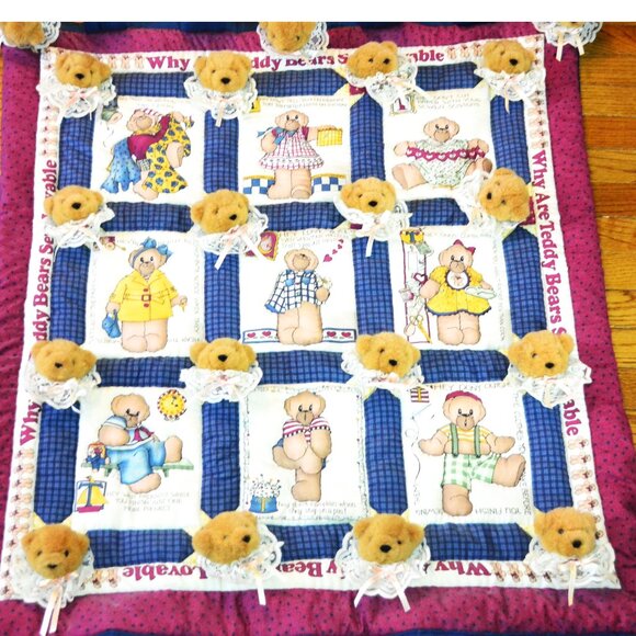 Daisy Kingdom Hanging Wall Decor Why Are Teddy Bears Sew Loveable Room Decor - Picture 1 of 9